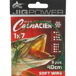 Powerline Bas De Ligne Jig Power 1X7 Double Loops - Par 3