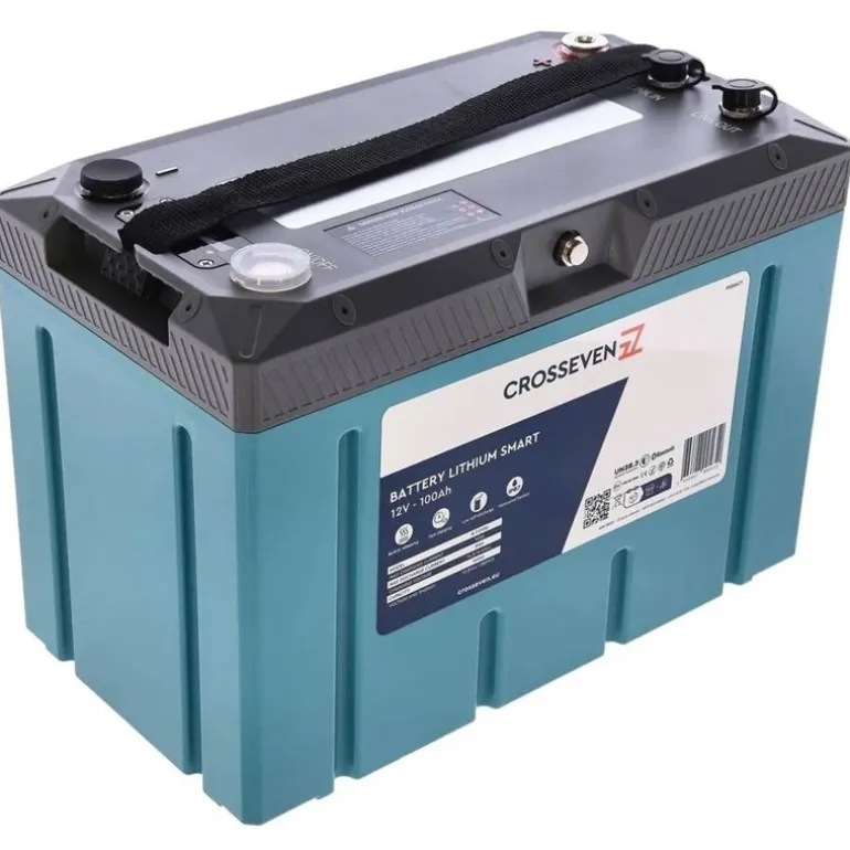Batterie Lithium Lifepo4 Crosseven 12V100amp Ip67 Avec Bluetooth Intégré Et Communication