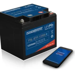 Power Sonic Batterie Lithium Lifepo4 12V 5Ah Avec Bluetooth Intégré