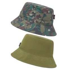 Trakker Bob Reversible Water-Resistant Bucket Hat - Kaki/Camo