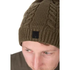 Bonnet Fox Knitted Bobble - Kaki