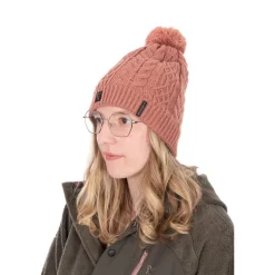 Bonnet Fox Ladies Knitted Bobble - Rose