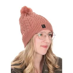Bonnet Fox Ladies Knitted Bobble - Rose