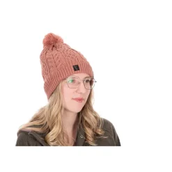 Bonnet Fox Ladies Knitted Bobble - Rose