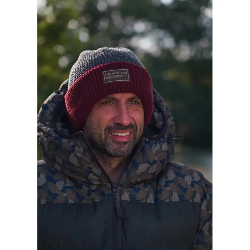 One More Cast Bonnet Berry Toastie Beanie 100% Waterproof - Gris/Rouge