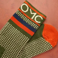 One More Cast Chaussettes Homme Spotted Eel Bamboo - Kaki