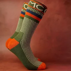 One More Cast Chaussettes Homme Spotted Eel Bamboo - Kaki