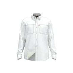 Orvis Chemise Manches Longues Homme Open Air Caster Shirt - Blanc