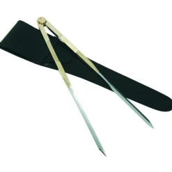 Euromarine Compas Droit + Etui Cuir Noir