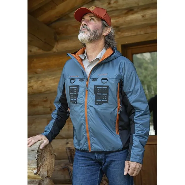 Doudoune Homme Devaux Rift'fly - Orange/Bleu