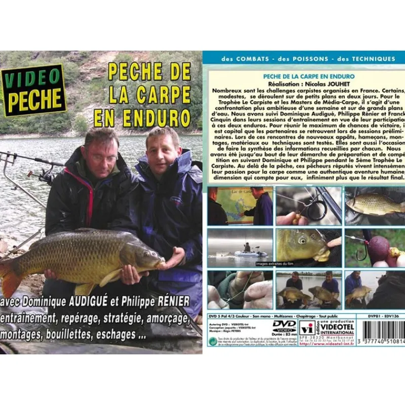 Vidéotel Dvd - Pêche De La Carpe En Enduro