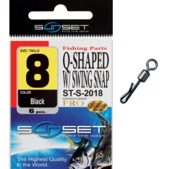 Sunset Emerillon Agrafe Mer Q-Shaped W / Swing Snap St-S-2018 - Par 6