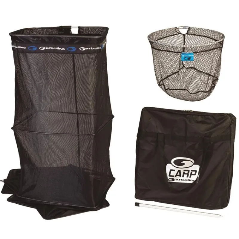 Garbolino Ensemble Coup Bourriche Rectangulaire + Pique + Tête D'épuisette + Sac