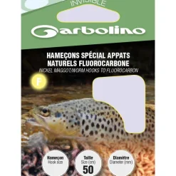 Garbolino Hamecon Monte Special Appats Naturels Fluorocarbone - Par 10