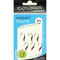 Hameçon Explorer Tackle Assist Truite Sans Ardillon - Par 6