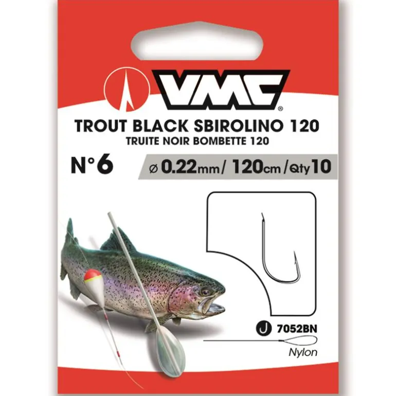 Hameçon Monté Vmc Trout Black Sbirolino 120
