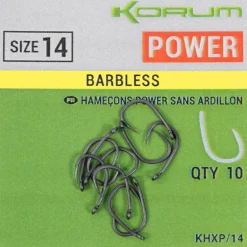 Hameçon Simple Korum Xpert Power Barbless Hooks