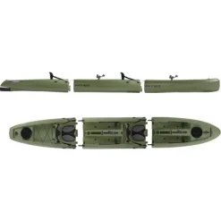 Point 65°N Kayak Mojito Angler Duo Sit-On-Top Modulable - Vert