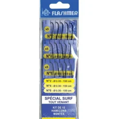 Flashmer Kit Hameçons Montés Spécial Surf ”Tout Venant”