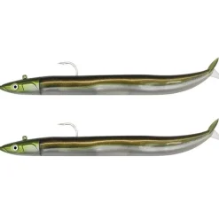 Fiiish Kit Leurre Souple Arme Double Combo Crazy Sand Eel 100 + Tête Plombée Off Shore
