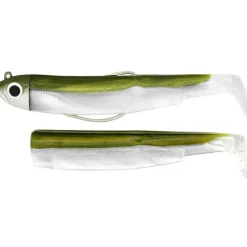 Fiiish Kit Leurre Souple Arme Combo Black Minnow 90 + Tete Plombee Shore