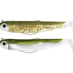 Fiiish Kit Leurre Souple Arme Double Combo Black Minnow 120 + Tete Plombee Shore