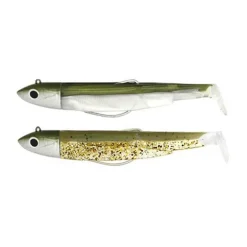 Kit Leurre Souple Arme Fiiish Double Combo Black Minnow 70 + Tete Plombee Off Shore