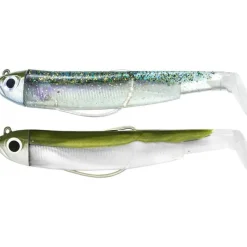 Fiiish Kit Leurre Souple Arme Double Combo Black Minnow 70 + Tete Plombee Shore