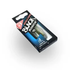 Fiiish Kit Leurre Souple Arme Double Combo Black Minnow 70 + Tete Plombee Shore