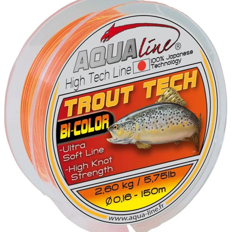 Aqualine Nylon Trout Tech Jaune Orange