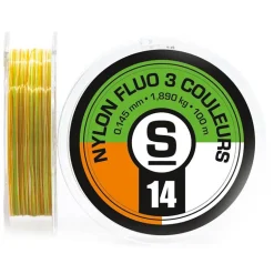 Nylon Sempe Fluo 3 Couleurs Vert Blanc Orange