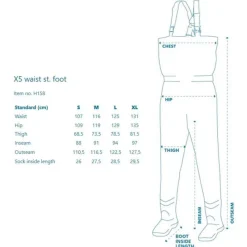 Kinetic Pantalon De Wading X5 Waist Boot Foot