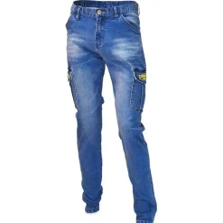 Tubertini Pantalon Homme Pantalone Denim Cargo - Bleu