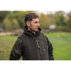 Nash Polaire Sans Manche Homme Zero Tolerance Sherpa Fleece Reversible Body Warmer - Camo