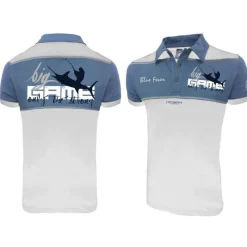 Hot Spot Design Polo Homme Big Game - Blanc/Bleu