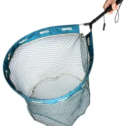 Pafex Épuisette Flynet Manche Carbone Poignée Mousse Eva + Filet Anti-A Flottante