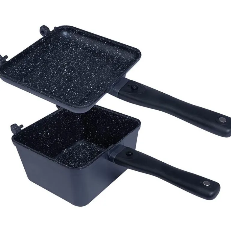 Set De Cuisson Ridge Monkey Connect Deep Pan & Griddle Granite Edition