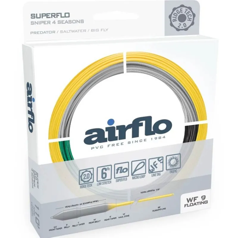 Airflo Soie Mouche Ridge 2. Sniper 4 Season Flt/6Fi