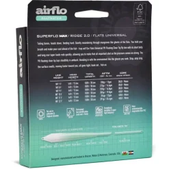 Airflo Soie Mouche Superflo Max Ridge 2. Flats Universal Clear Tip Fly Line