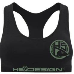 Hot Spot Design Sous Vetement Femme Sport Bra Green Logo - Noir