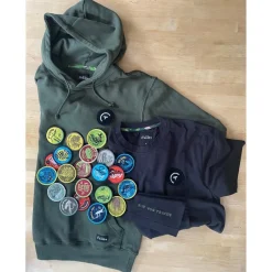 Sur vos traces Sweat À Capuche Pêche Personnalisable - Kaki