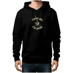 Sweat Enfant Bartavel Theme Pêche J'peux Pas J'ai Pêche - Noir
