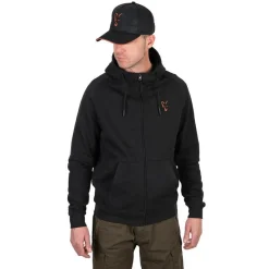 Fox Sweat Homme Collection Lw Hoody Black & Orange - Noir