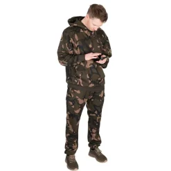 Fox Sweat Homme Lw Khaki/Camo Split Zip Hoody - Camo