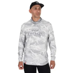 Fox Rage Sweat Homme Uv Hooded Light Camo Top - Gris