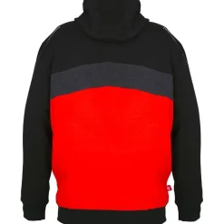 Nytro Sweat Homme Zipped Hoody Tri-Color - Black/Dark Marl Grey Red