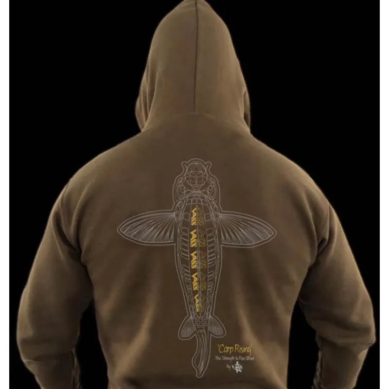Vass Sweat Homme Carp Rising Hoodie - Kaki