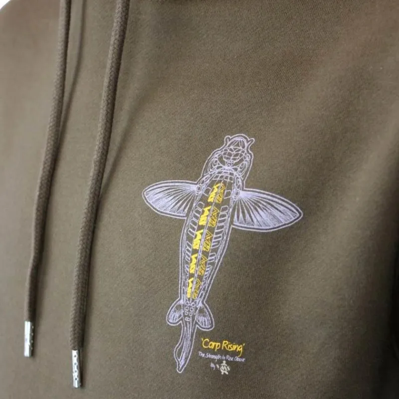 Vass Sweat Homme Carp Rising Hoodie - Kaki