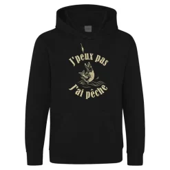 Bartavel Sweat Junior J'peux Pas J'ai Pêche - Noir