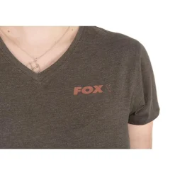 Fox Tee Shirt Manches Courtes Femme Wc V Neck T - Olive